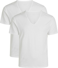 2-Pack Men Bamboo V-Neck Undershirt Underwear Night & Loungewear Pyjama Tops White URBAN QUEST
