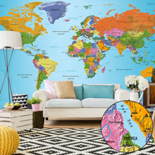 Fototapet XXL - World Map: Colourful Geography II 500 x 280 cm