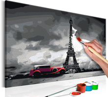 DIY lærred maleri - Paris (Red Limousine) 60 x 40 cm