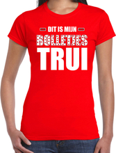 Bolletjes trui / bergtrui t-shirt rood voor dames - Wieler tour / wielerwedstrijd trui shirt rood