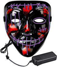 El Wire Purge 2 LED Mask - Lila