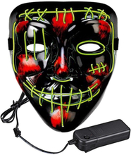 El Wire Purge 2 LED Mask - Gul