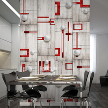 Fototapet - Concrete, red frames and white knobs 50 x 1000 cm