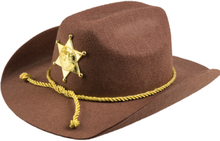 Brun Deputy Sheriff Hatt i Filt