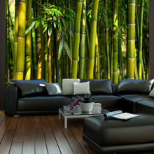 Fototapet - Asiatisk bambus skov - 200 x 154 cm
