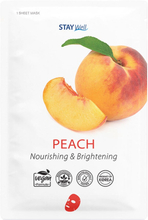 Stay Well Vegan Sheet Mask Peach 1pcs