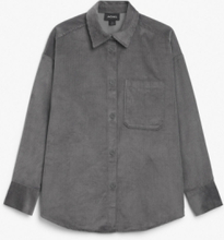 Oversized corduroy shirt - Grey