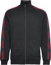 Sporty Logo Jacketzp Designers Sweatshirts & Hoodies Sweatshirts Black HUGO