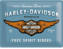 Wandbord Harley Davidson Free spirit riders