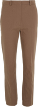 Stretch Gabardine Slim Cropped Bottoms Trousers Slim Fit Trousers Brown Calvin Klein