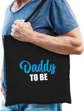 Daddy to be cadeau katoenen tas zwart voor heren - Cadeau aanstaande papa