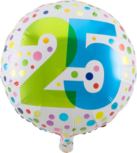 Folieballong Prickig 25 År