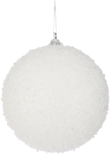 1x Witte kerstballen 10 cm kerstversiering/kerstdecoratie