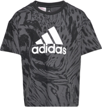 Future Icons Hybrid Animal Print Cotton Regular T-Shirt T-shirts Short-sleeved Multi/mønstret Adidas Sportswear*Betinget Tilbud