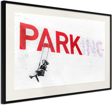 Plakat - Banksy: Park(ing) - 60 x 40 cm - Sort ramme med passepartout
