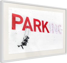 Plakat - Banksy: Park(ing) - 60 x 40 cm - Hvid ramme med passepartout