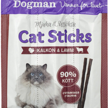 Dogman Cat sticks kalkon lamm 3p 18g