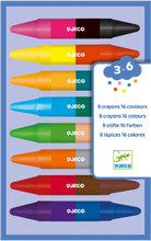8 Twins Crayons Toys Creativity Drawing & Crafts Drawing Coloured Pencils Multi/patterned Djeco