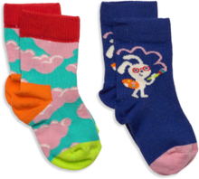 2-Pack Kids Clouds Sock Socks & Tights Socks Multi/mønstret Happy Socks*Betinget Tilbud