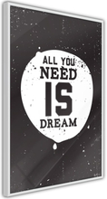 Plakat - All You Need - 40 x 60 cm - Hvid ramme