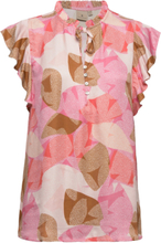 B. Copenhagen Blouse-Woven Tops Blouses Short-sleeved Pink Brandtex