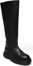 Cloud High Boot - Black Leather Lange Støvler Black Garment Project