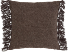 Cushion Cover - Rough Viscose Home Textiles Cushions & Blankets Cushion Covers Brown Boel & Jan