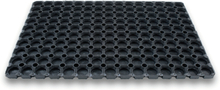 2x Rubberen deurmatten/schoonloopmatten zwart 40 x 60 cm rechthoekig
