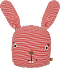 Rosy Rabbit Denim Toy Toys Soft Toys Stuffed Animals Rød OYOY MINI*Betinget Tilbud
