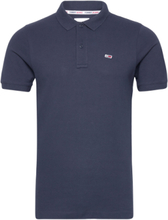 Tjm Slim Placket Polo Tops Polos Short-sleeved Navy Tommy Jeans