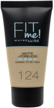 Maybelline Fit Me Matte + Poreless Foundation 124 Soft Sand 30ml