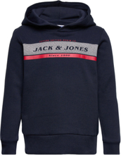 Jjalex Sweat Hood Jnr Tops Sweatshirts & Hoodies Hoodies Navy Jack & J S