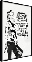 Plakat - If You Want To Achieve Greatness - 40 x 60 cm - Sort ramme