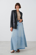 Gina Tricot - Wide denim skirt - jeanskjolar - Blue - 32 - Female