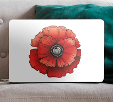 Stickers voor laptop Papaver cartoon bloem