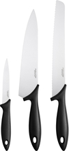 Fiskars Essential knivsett med 3 deler
