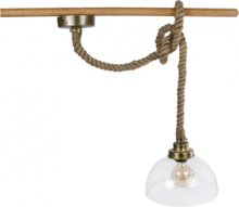 Gifts Amsterdam hanglamp rond met touw 27x27x22 cm glas/metaal
