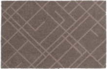 Floormat Polyamide, 60X40 Cm, Lines Design Home Textiles Rugs & Carpets Door Mats Beige Tica Copenhagen*Betinget Tilbud