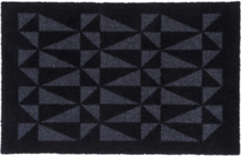Floormat Polyamide, 60X40 Cm, Graphic Design Home Textiles Rugs & Carpets Door Mats Svart Tica Copenhagen*Betinget Tilbud