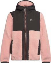 Teddy Fleece Jacket - W. Hood Outerwear Fleece Outerwear Fleece Jackets Rosa Color Kids*Betinget Tilbud