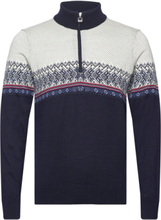 Hovden Masc Sweater Knitwear Half Zip Pullover Marineblå Dale Of Norway*Betinget Tilbud