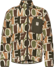 Trevor Fleece Jacket Aop Sweat-shirts & Hoodies Fleeces & Midlayers Kakigrønn Fat Moose*Betinget Tilbud