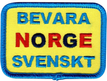Tygmärke Bevara Norge Svenskt