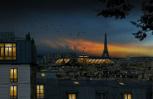 Roofs Of Paris At Blue Hour Poster