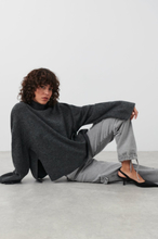 Gina Tricot - Turtleneck knit sweater - neulepuserot - Grey - XL - Female