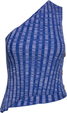 Lania Knit Top Tops T-shirts & Tops Sleeveless Blue Hosbjerg