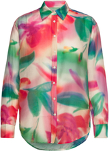 Rel Floral Print Cot/Silk Shirt Langermet Skjorte Creme GANT*Betinget Tilbud