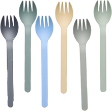Selena Fork 6-Pack Home Meal Time Cutlery Multi/mønstret Liewood*Betinget Tilbud