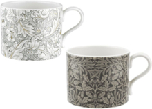 Morris Bachelors & Acorn 12Fl.oz Mug Set Of 2 Home Tableware Cups & Mugs Coffee Cups Grey Morris & Co