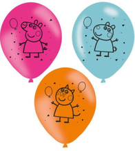 6 stk 23 cm Peppa Pig Latexballonger
